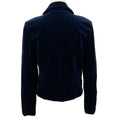 Load image into Gallery viewer, L'Agence Navy Blue Velvet Cropped Open Front Wayne Jacket
