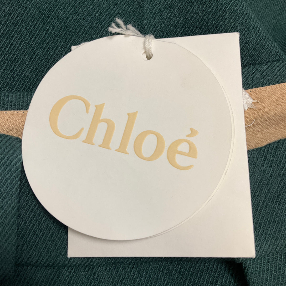Chloe Lightless Green Wool Trouser Pants