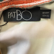 PatBO Orange Multi Rio Ruffled Off-the-Shoulder Mini Dress