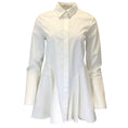 Load image into Gallery viewer, Christian Dior White Brocade Detail Peplum Hem Cotton Shirt
