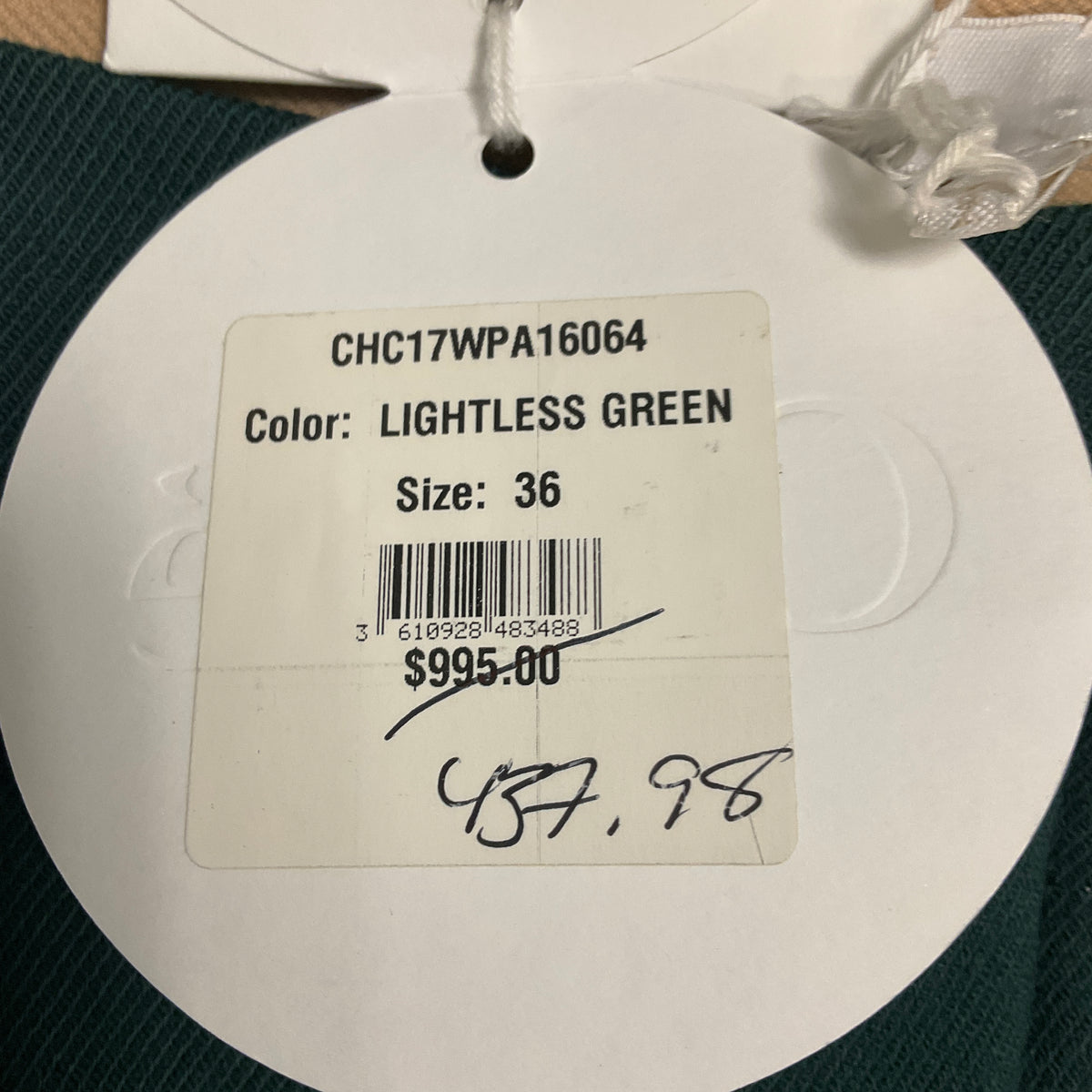 Chloe Lightless Green Wool Trouser Pants