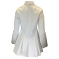 Load image into Gallery viewer, Christian Dior White Brocade Detail Peplum Hem Cotton Shirt
