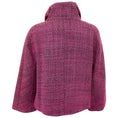 Load image into Gallery viewer, Escada Pink / Black Wool Knit Funnel Neck Jacket
