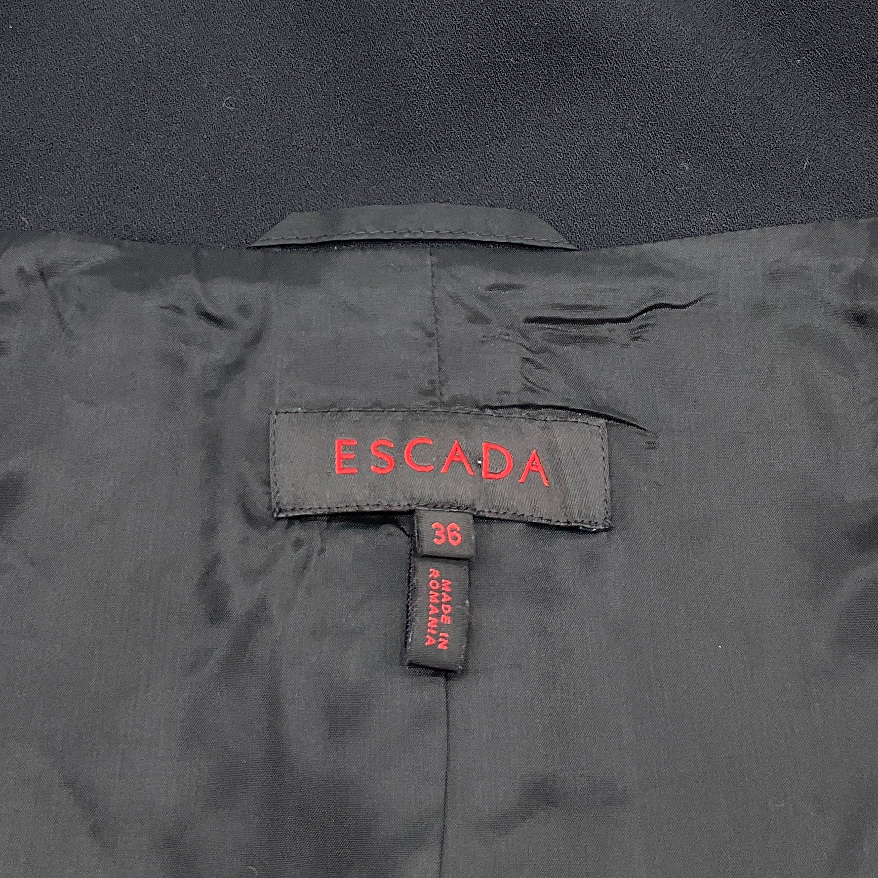 Escada Pink / Black Wool Knit Funnel Neck Jacket