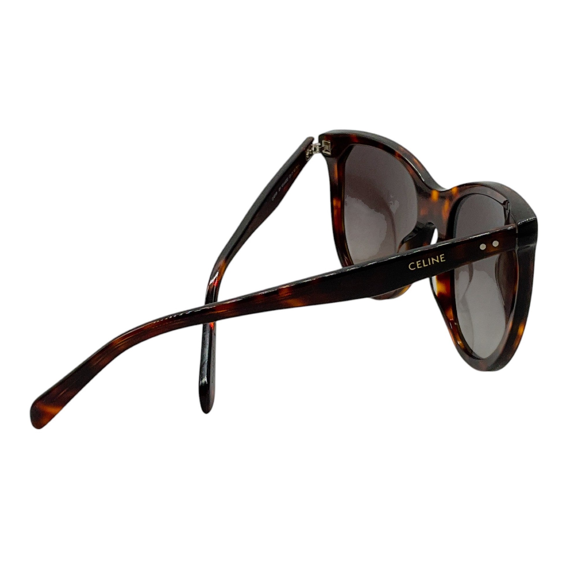 Celine Brown Tortoiseshell Acetate Cat Eye Sunglasses