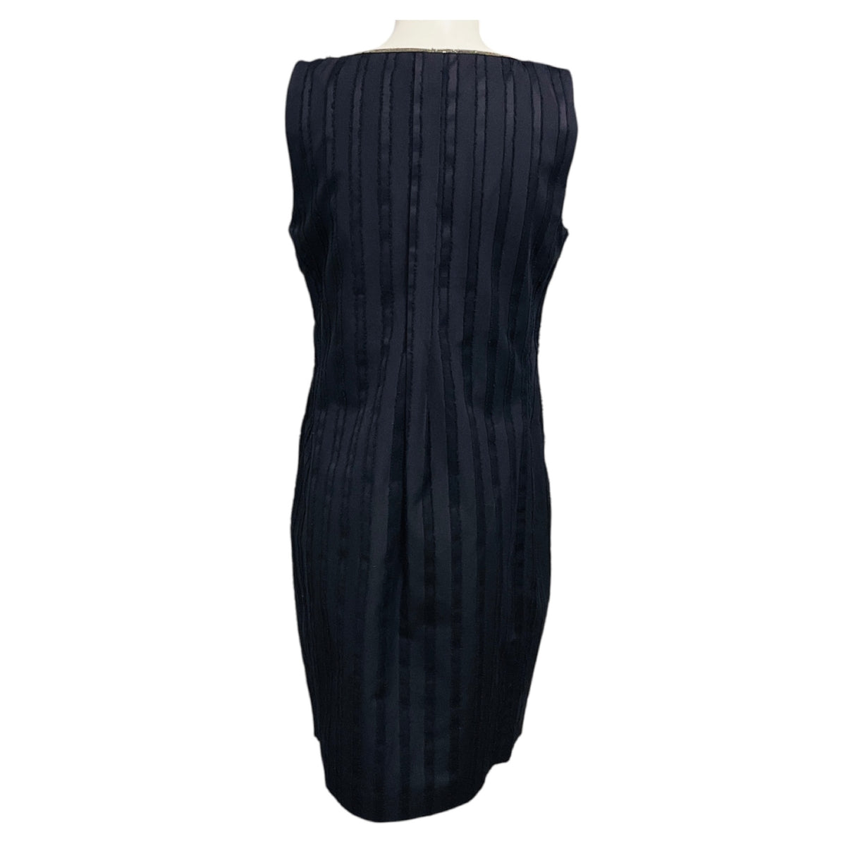 Fabiana Filippi Aubergine Sleeveless Pleated Midi Dress with Monili