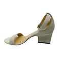 Load image into Gallery viewer, Jimmy Choo Ecru Woven Ankle Strap Sandals
