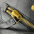 Load image into Gallery viewer, Tom Ford Black / Gold Hardware Zipper Detail Leather Shoulder Bag

