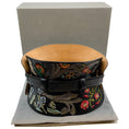 Load image into Gallery viewer, Alexander McQueen Black Leather Structured Corset Belt with Embroidery

