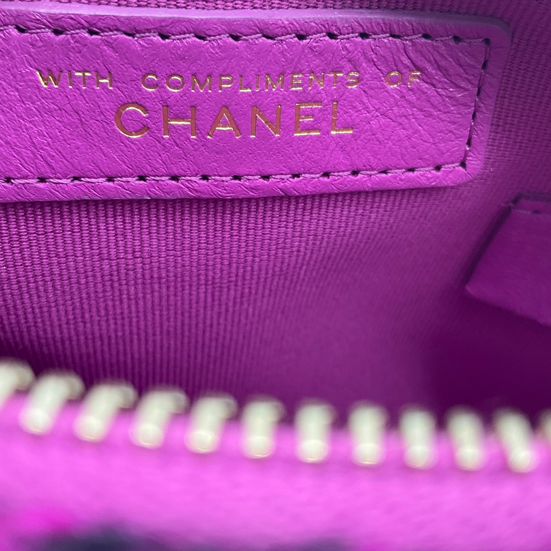 Chanel Purple Tweed Mini Crossbody Bag