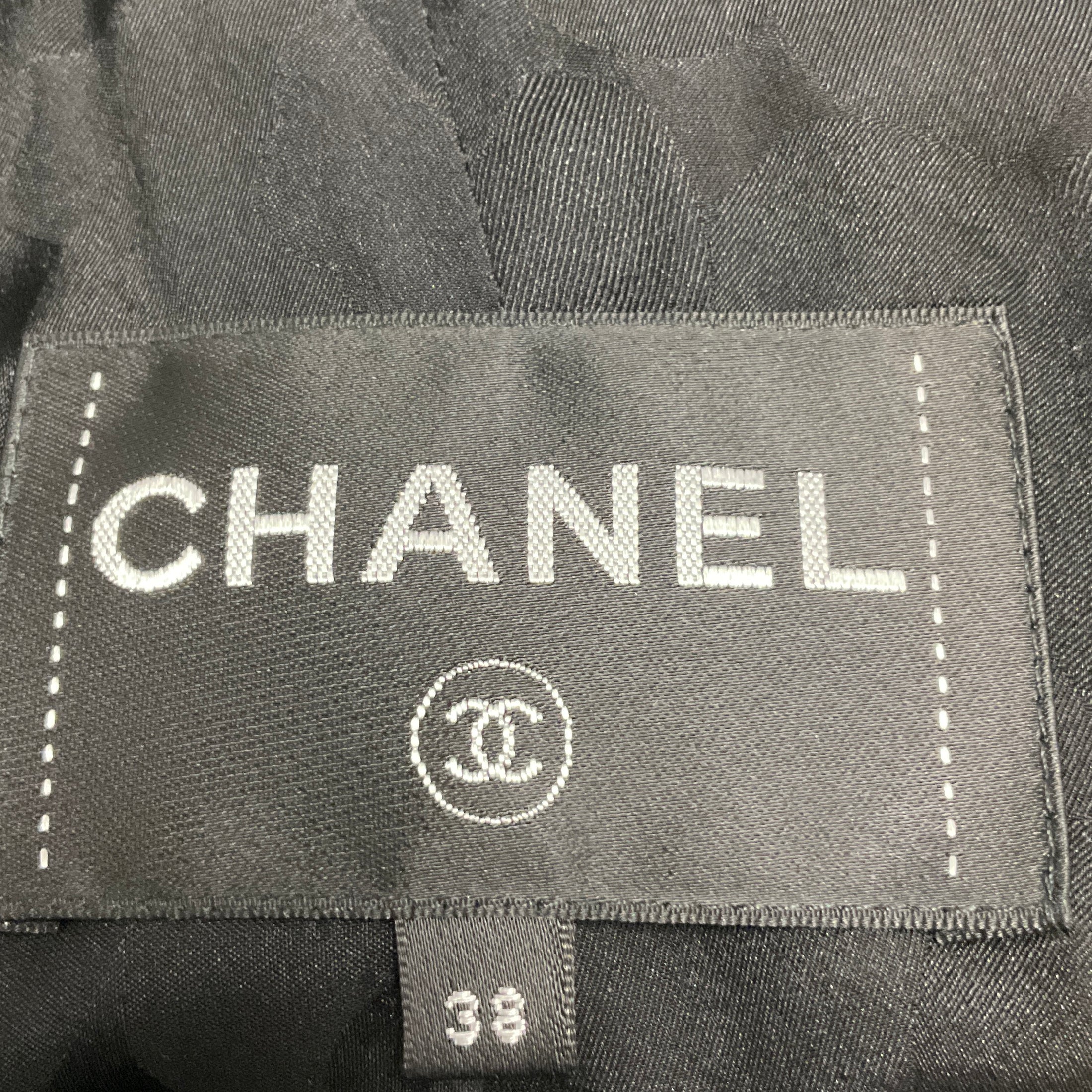 Chanel Black Wool and Alpaca Tweed Jacket with CC Logo Snowflake Buttons