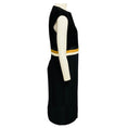 Load image into Gallery viewer, Derek Lam Black / Cream / Tan Sleeveless A-Line Dress with Tricolor Belt
