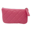 Load image into Gallery viewer, Chanel Pink Classic O Case Pouch Quilted Lambskin Mini Wallet
