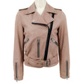 Load image into Gallery viewer, All Saints Blush Pink Leather Wyatt Zip Biker Jacket

