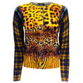 Load image into Gallery viewer, in bed with you Multicolored Leopard and Plaid Print Long Sleeved Button-down Wool Knit Cardigan Sweater
