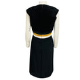 Load image into Gallery viewer, Derek Lam Black / Cream / Tan Sleeveless A-Line Dress with Tricolor Belt
