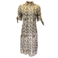 Load image into Gallery viewer, Altuzarra Taupe Multi Snakeskin Print Button-down Silk Shirtdress
