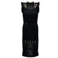 Load image into Gallery viewer, Zimmermann Black / Pink Floral Sheer Silk Chiffon Midi Dress with Slip
