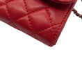 Load image into Gallery viewer, Chanel Red Classic Quilted Leather Chain Strap Flap Handbag
