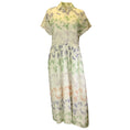 Load image into Gallery viewer, Novis White Multi Embroidered Short Sleeved Button-down Cotton Maxi Dress
