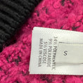 Load image into Gallery viewer, St. John Pink / Black Boucle Wool Knit Cardigan Sweater with Gold Buttons
