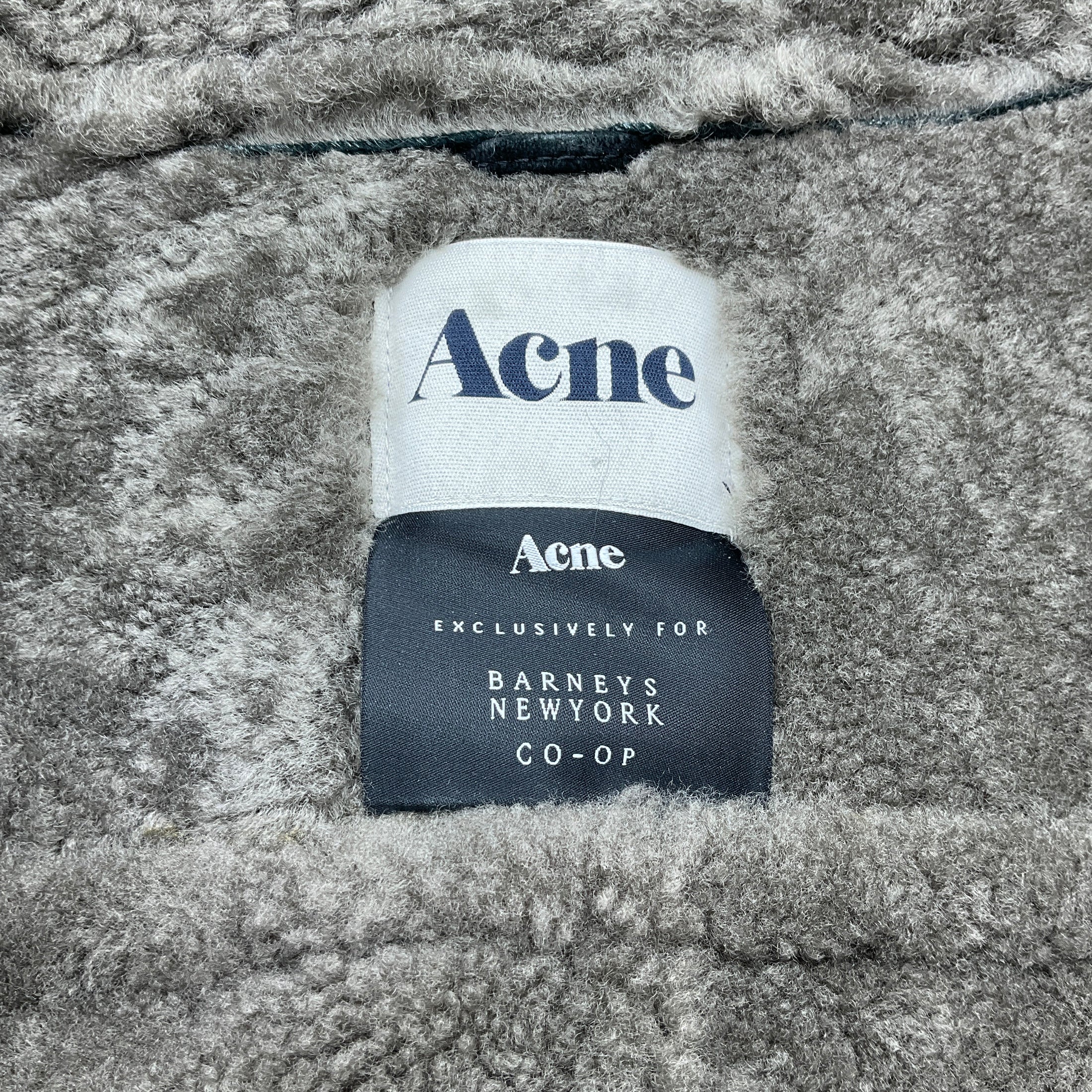 Acne Black Shearling Moto Jacket