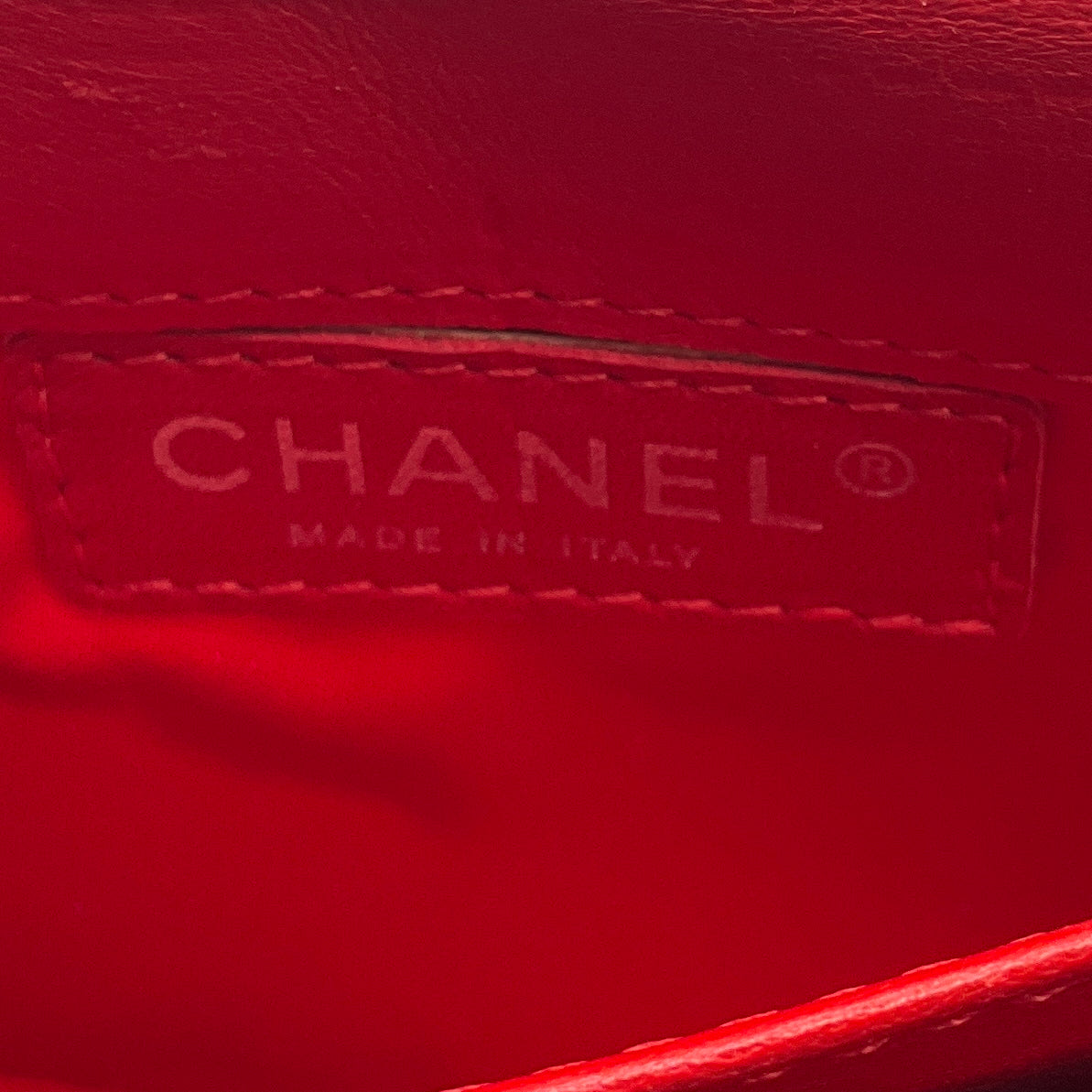Chanel Red Classic Quilted Leather Chain Strap Flap Handbag