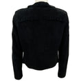 Load image into Gallery viewer, Elie Tahari Black Suede Ruffle Front Jacket
