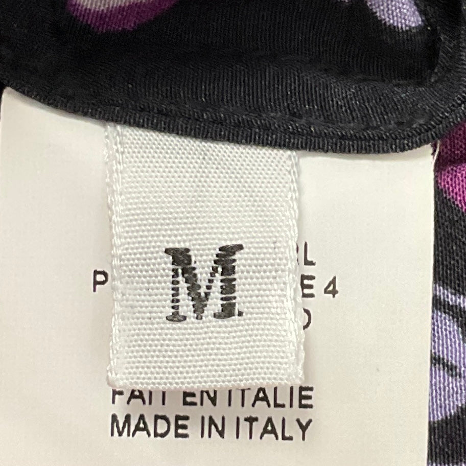 La DoubleJ Black / Purple Multi Printed Silk Shorty Dress