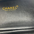 Load image into Gallery viewer, Chanel Black / White Crystal Embellished Tweed Evening Clutch Bag

