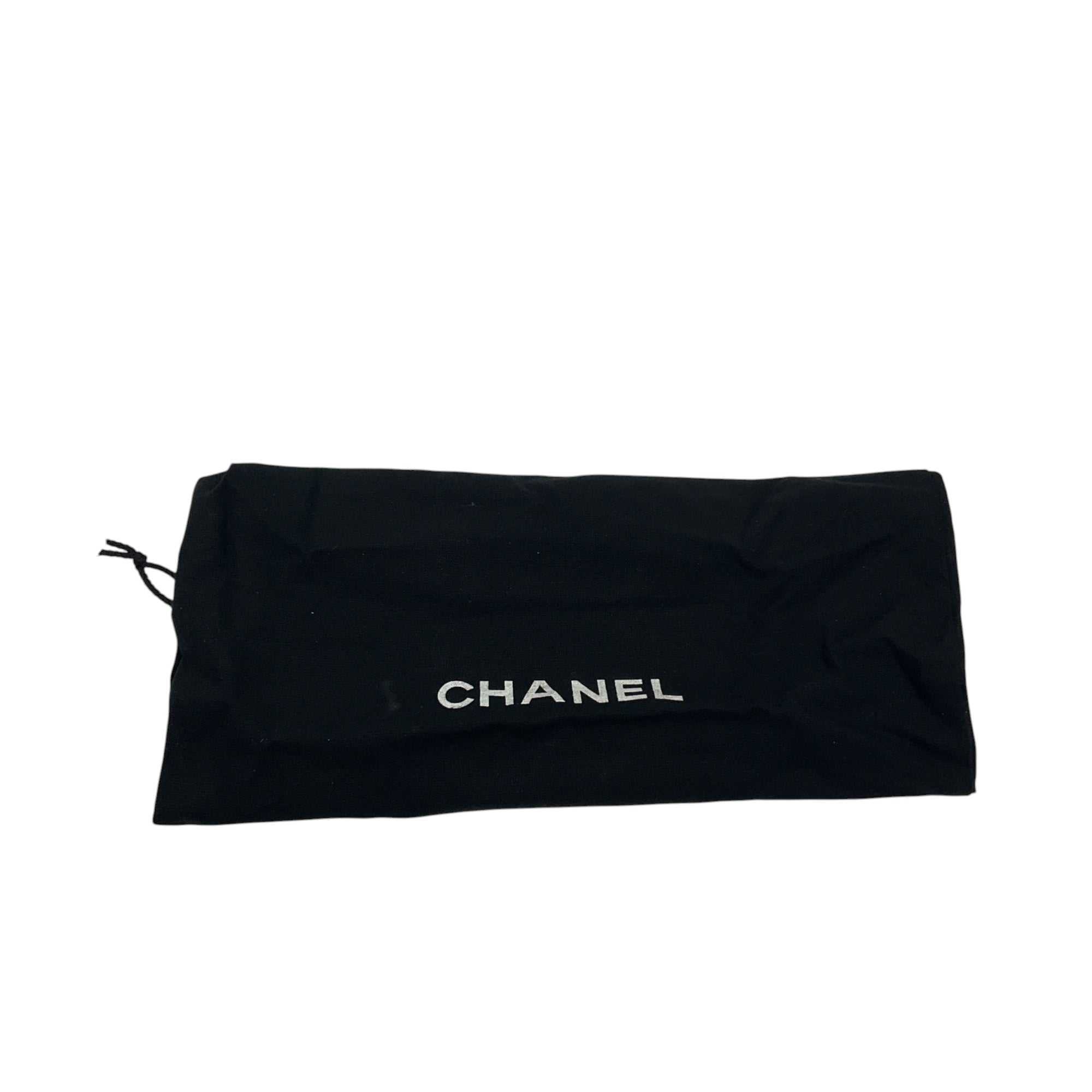 Chanel Black / White Crystal Embellished Tweed Evening Clutch Bag