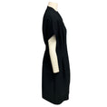 Load image into Gallery viewer, Christian Dior Black Zip Front Short Sleeved Stretch Knit Midi Dress
