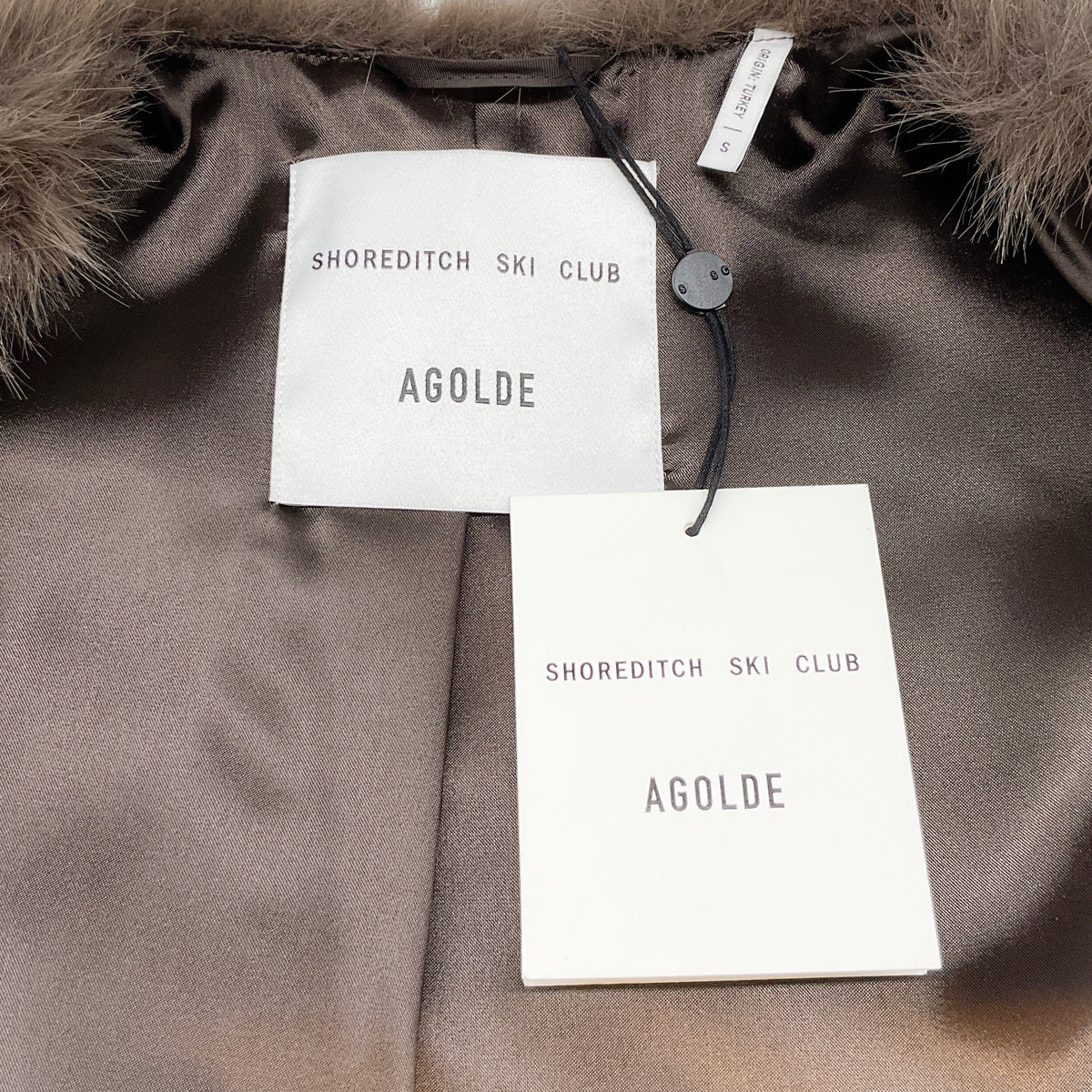 AGOLDE Brown Faux Fur Paloma Gilet Vest