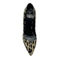Load image into Gallery viewer, Celine Beige / Black Leopard Print Pointed Toe Canvas Pumps
