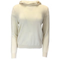 Load image into Gallery viewer, Malo Ivory Hooded Long Sleeved Silk Lined Cashmere Knit Sweater
