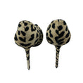Load image into Gallery viewer, Celine Beige / Black Leopard Print Pointed Toe Canvas Pumps
