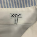 Load image into Gallery viewer, Loewe Blue / White Striped Asymmetric Cotton Blouse
