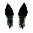 Load image into Gallery viewer, Celine Beige / Black Leopard Print Pointed Toe Canvas Pumps
