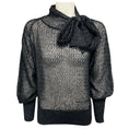 Load image into Gallery viewer, Christian Dior Black Mohair, Alpaca, and Silk Knit Ascot Sweater
