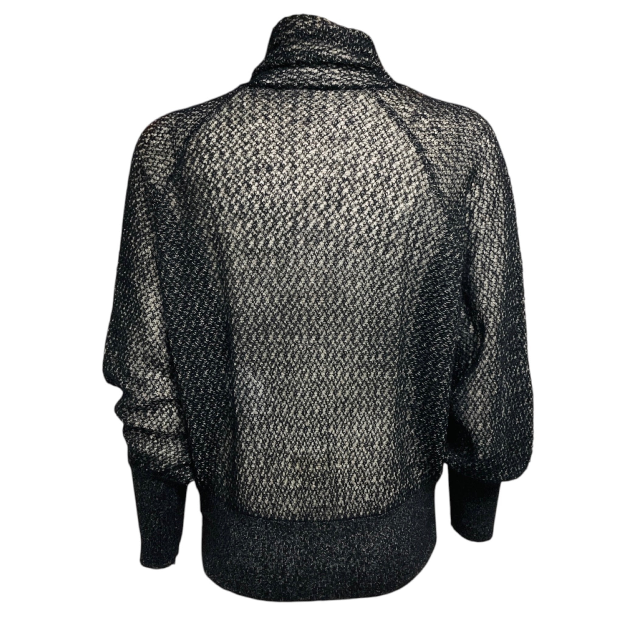 Christian Dior Black Mohair, Alpaca, and Silk Knit Ascot Sweater