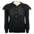 Load image into Gallery viewer, Christian Dior Black Cashmere Knit Sweater with CD Logo Pearl Buttons
