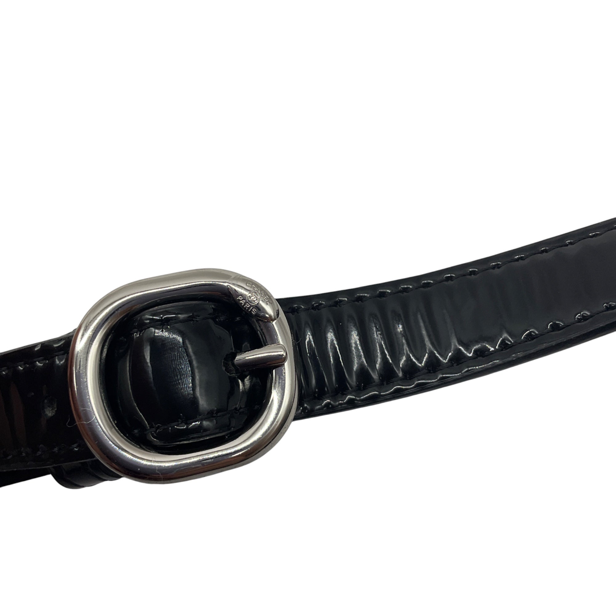 Chanel Black / Red 2020 Patent Quilted Belt In Love Double Mini Flap Waist Bag