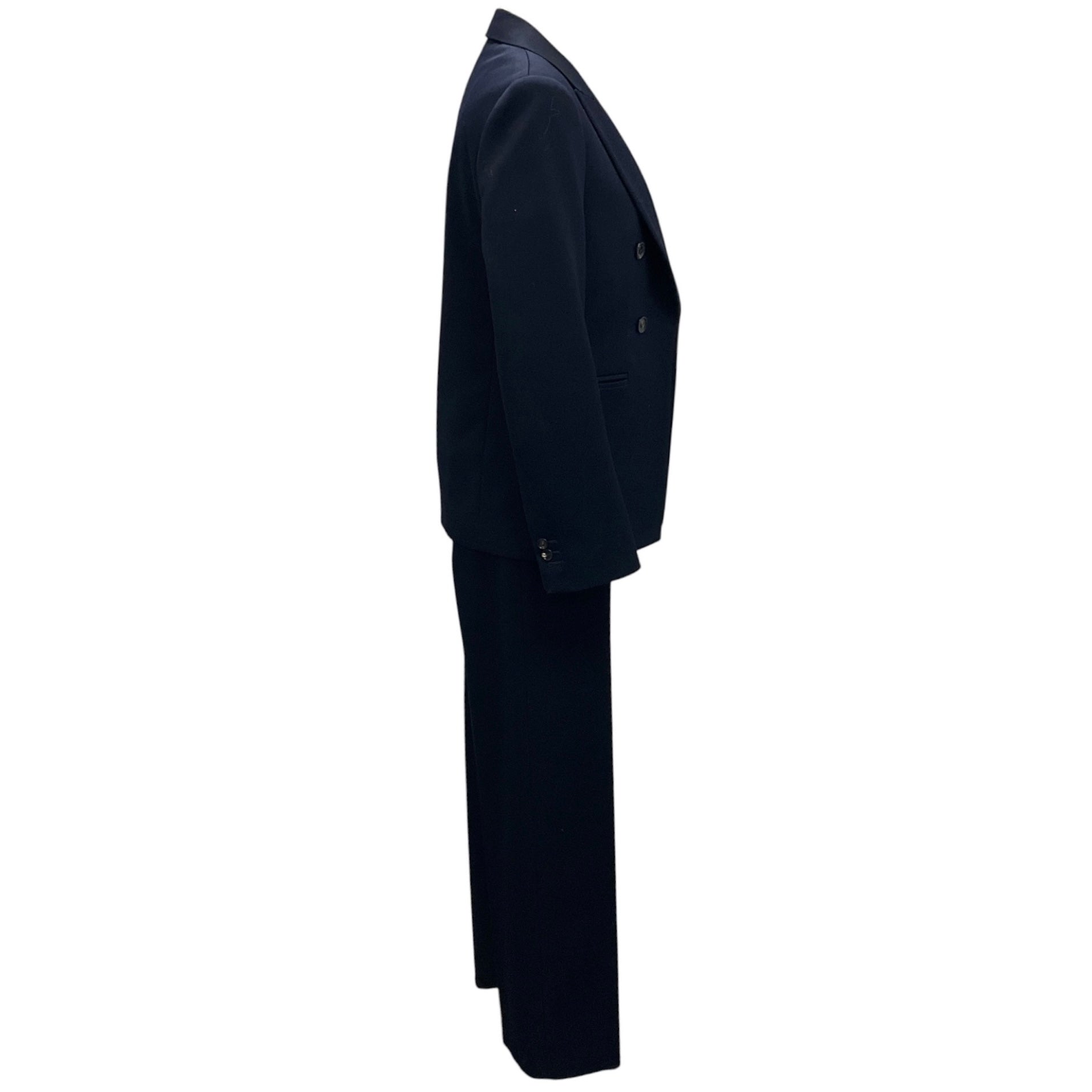 Bottega Veneta Navy Tailored Wool Jacket and Pants Suit Set