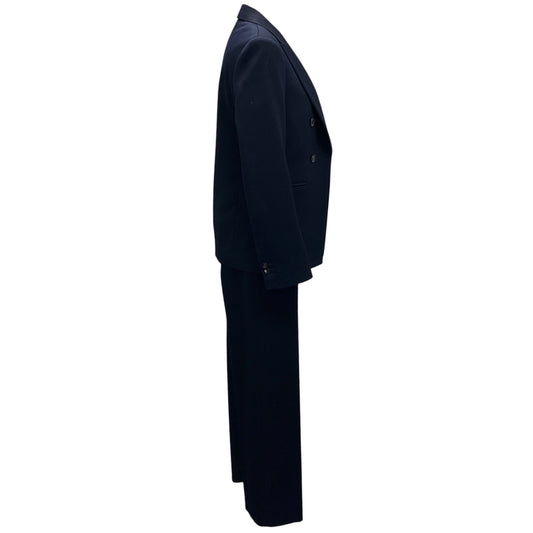 Bottega Veneta Navy Tailored Wool Jacket and Pants Suit Set