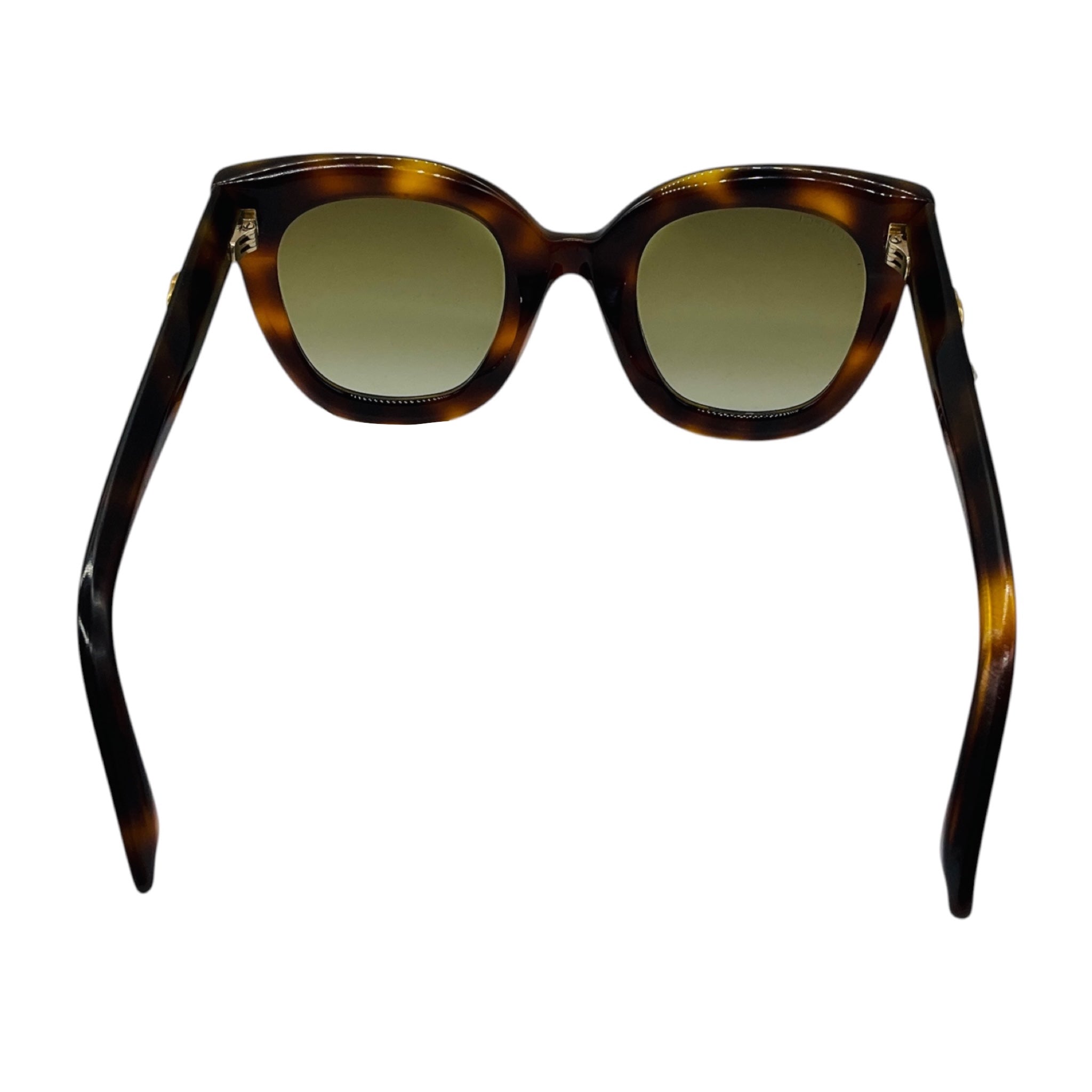 Gucci Havana Brown Tortoiseshell Gradient Lens Butterfly Acetate Sunglasses with GG Logo and Stars