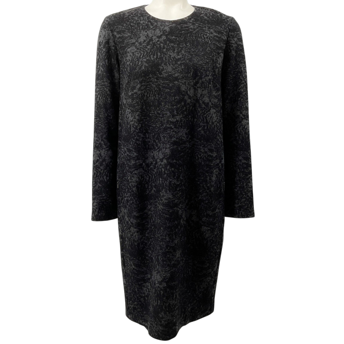 Max Mara Grey Wool Jacquard Dress
