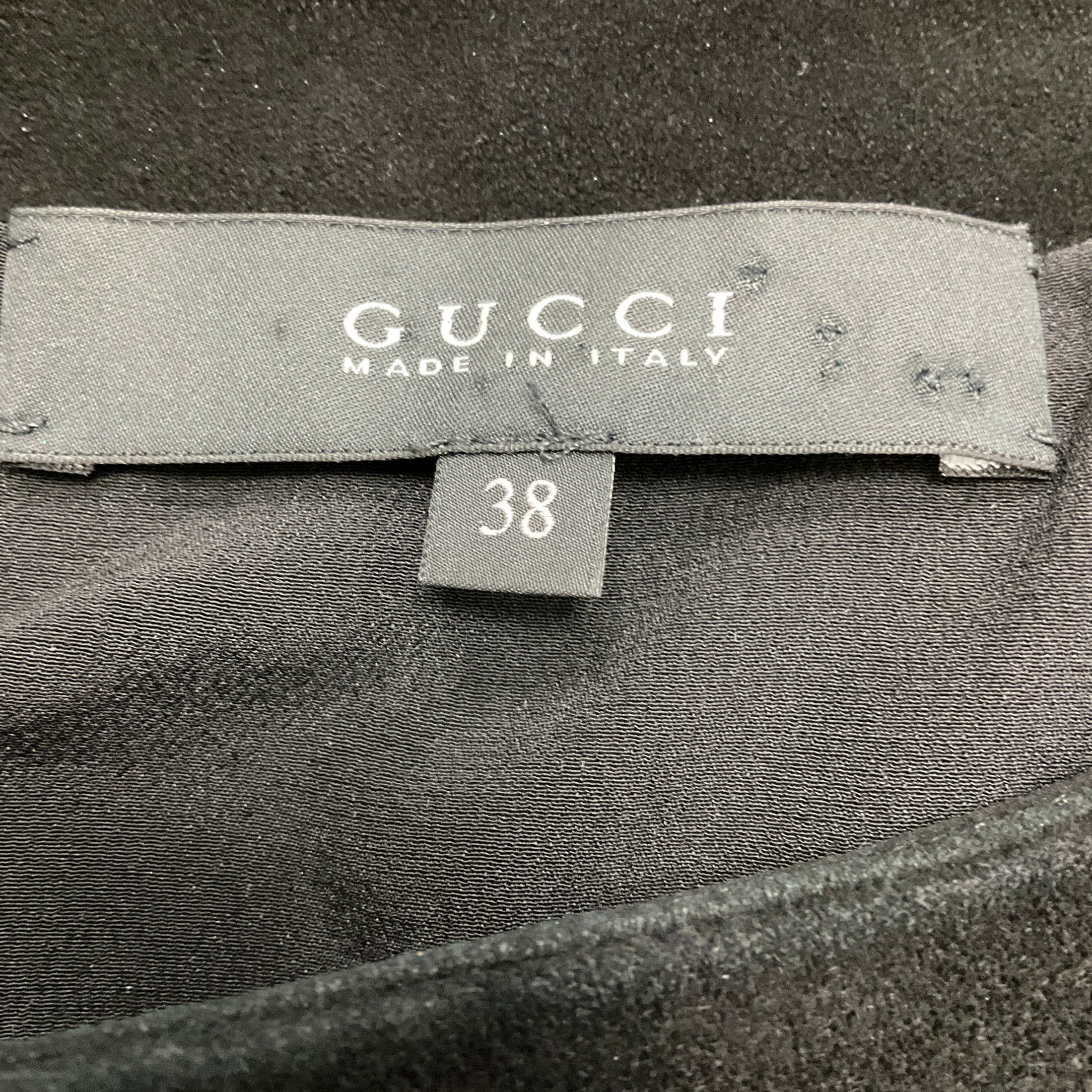 Gucci Black Suede and Leather Mini Dress