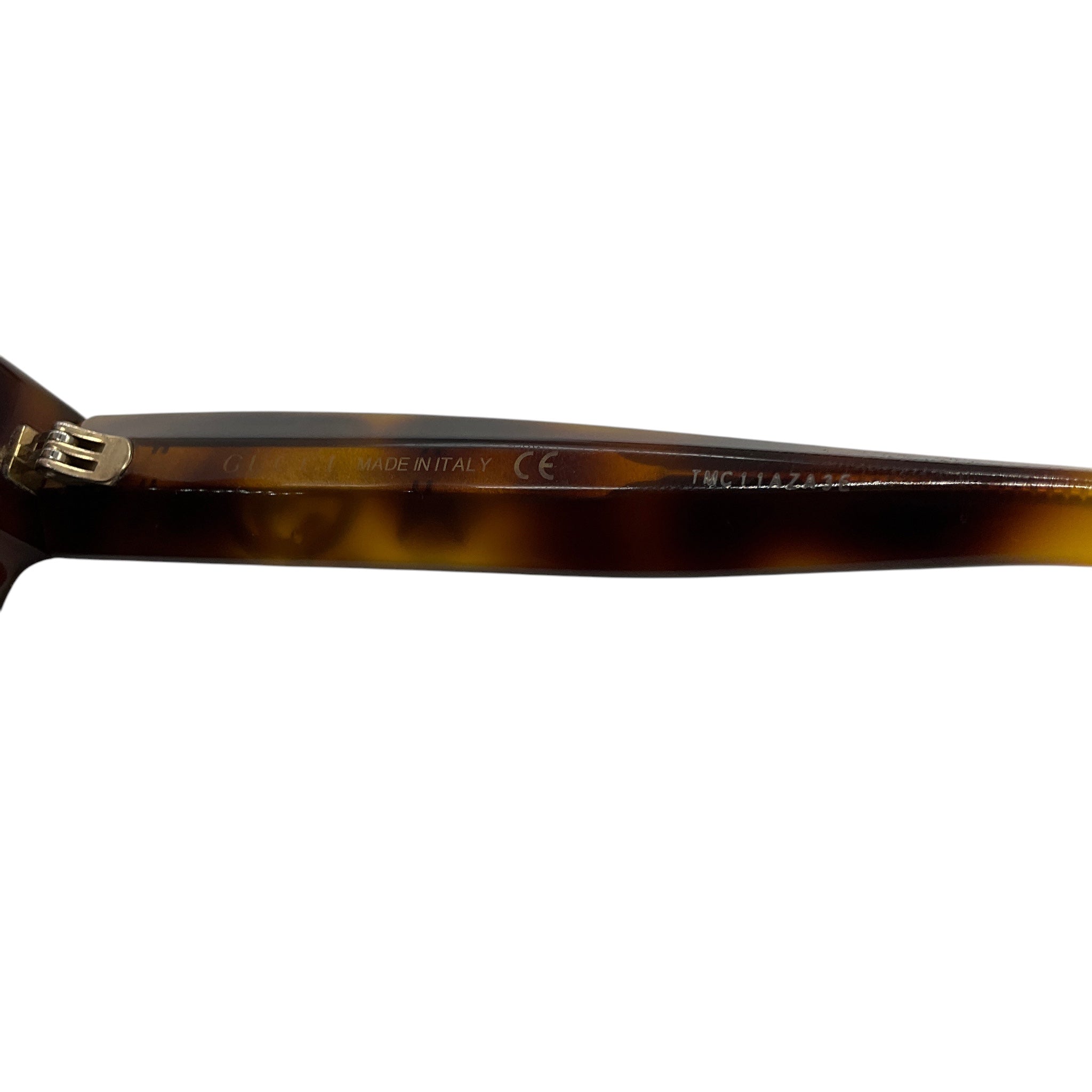 Gucci Havana Brown Tortoiseshell Gradient Lens Butterfly Acetate Sunglasses with GG Logo and Stars