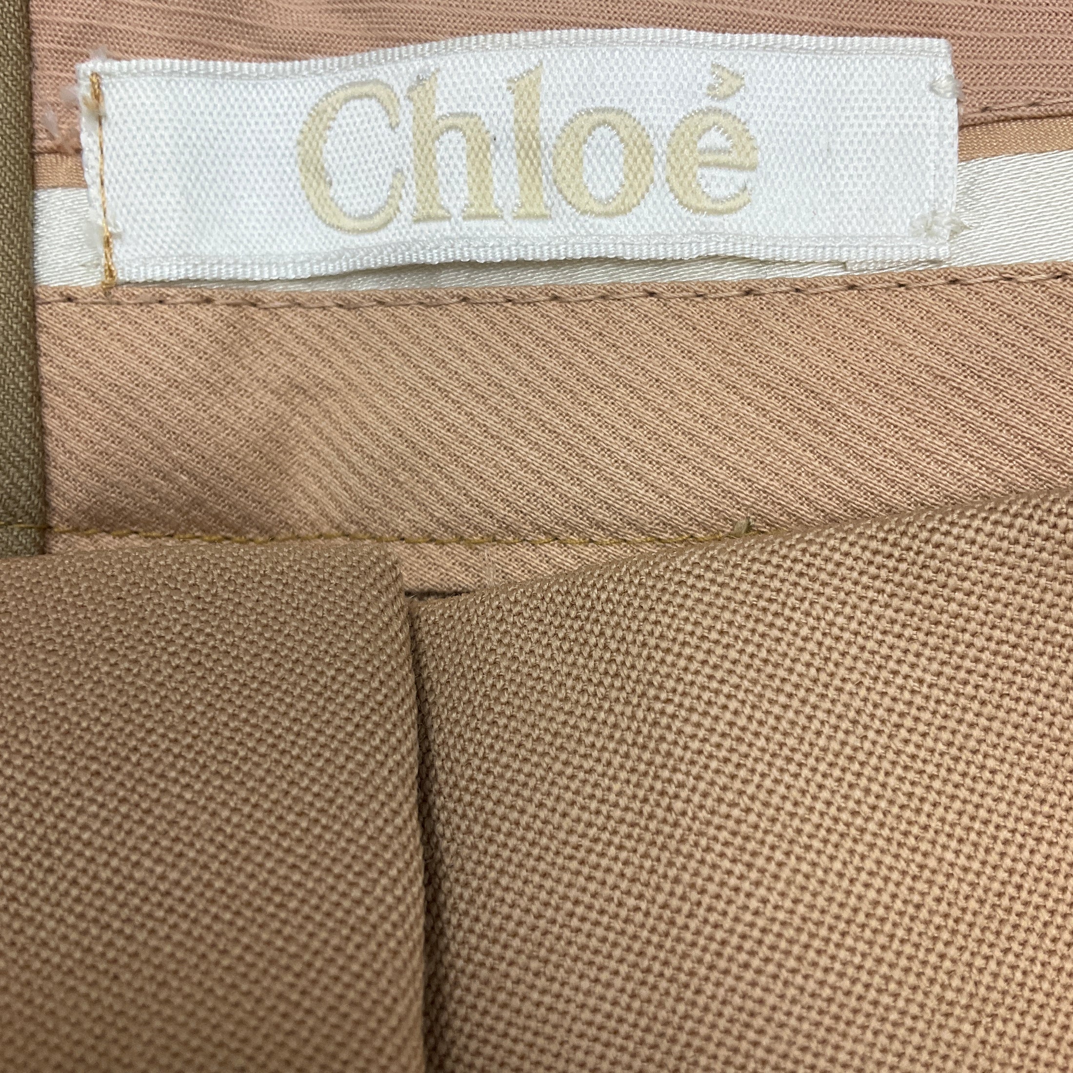 Chloe Sandalwood Cuffed Wool Pants