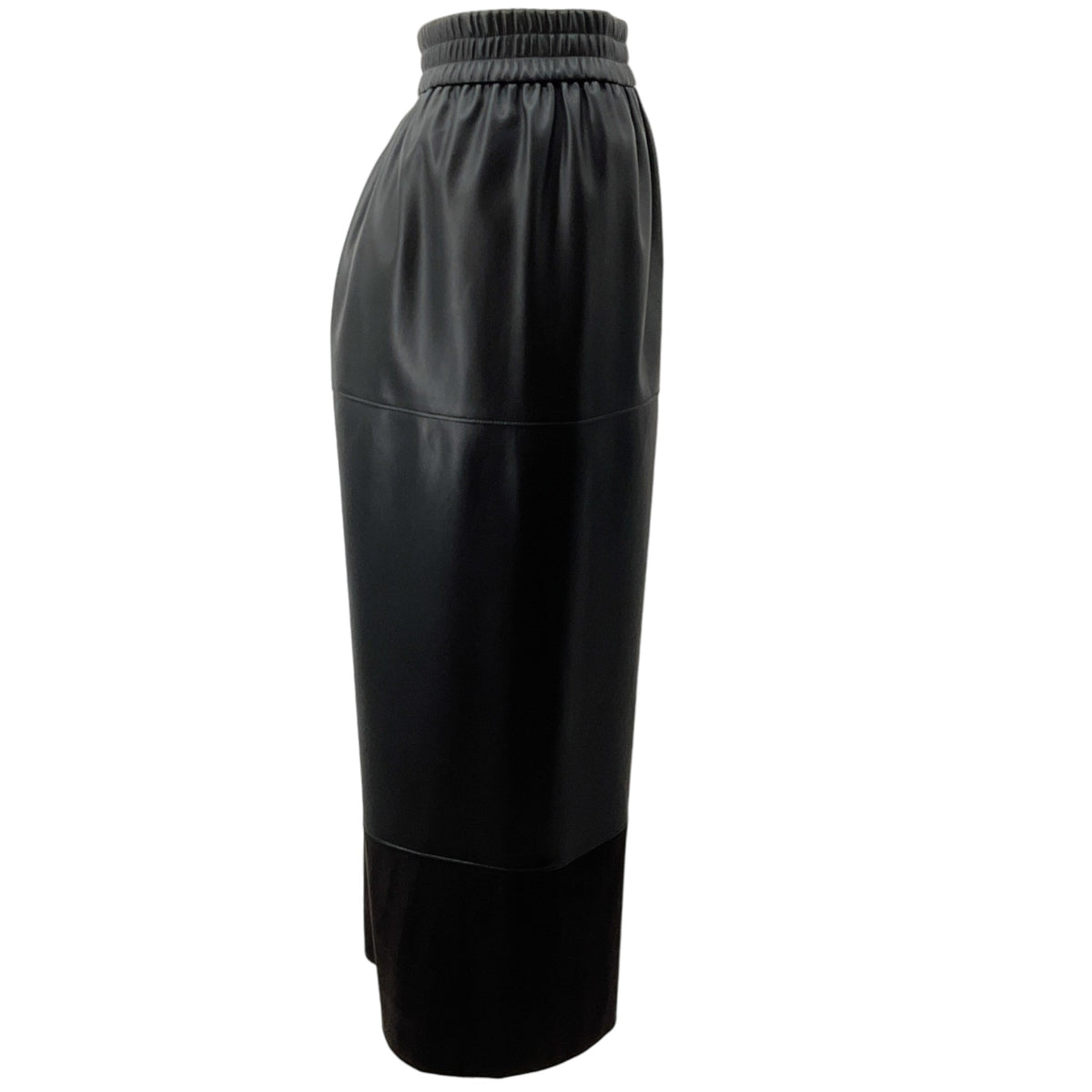 Alexis Black Faux Leather Cropped Wide Leg Pants